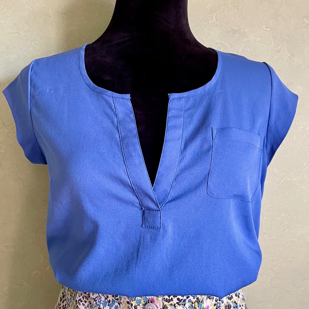 Banana Republic Polyester Blouse, XS, Blue